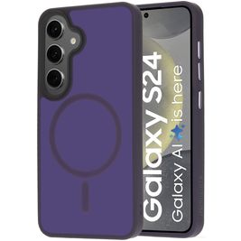 Mobiparts Hardcover Coque Samsung Galaxy S24 MagSafe Coque arrière Rigide - Satin Purple