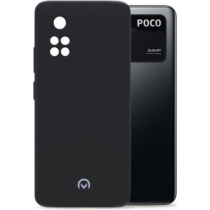 Mobilize Rubber Gelly Coque POCO M4 Pro 4G Coque arrière en TPU Souple - Matt Black
