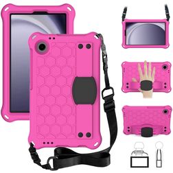 Mobigear HexStrap Coque Samsung Galaxy Tab A11 Coque arrière en EVA + Bandoulière - Rose