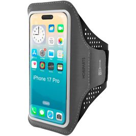 Mobiparts Comfort Fit Brassard Téléphone iPhone 17 Pro Brassard Coque de Sport en Neoprène - Noir