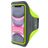 Mobiparts Comfort Fit Brassard Téléphone iPhone 11 Brassard Coque de Sport en Neoprène - Neon Green