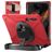 Mobigear SureGrip XGuard Coque Samsung Galaxy Tab S8 Ultra Coque arrière en Plastique rigide,Silicone + Porte-crayon + Bandoulière + Support Amovible - Rouge
