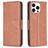Mobigear Excellent Housse iPhone 15 Pro Etui Porte-Monnaie - Marron