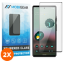 Mobigear Premium Google Pixel 7a Verre trempé Protection d'écran - Compatible Coque - Noir (Lot de 2)