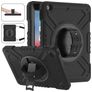 Mobigear Hybrid Rotation Coque iPad Air 1 (2013) Coque arrière en Plastique rigide,Silicone + Bandoulière + Support Amovible - Noir