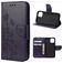 Mobigear Flowers Housse iPhone 12 Etui Porte-Monnaie - Violet