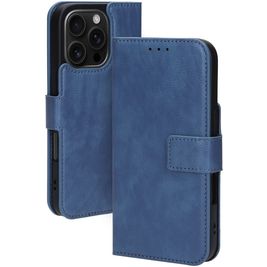 Mobiparts Classic Wallet MagSafe Housse iPhone 16 Pro MagSafe Etui Porte-Monnaie - Steel Blue