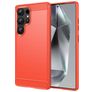 Mobigear Brushed Slim Coque Samsung Galaxy S25 Ultra Coque arrière en TPU Souple - Rouge