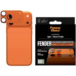PanzerGlass FENDER iPhone 17 Pro Max Aluminium Protection caméra - Compatible coque - Cosmic Orange