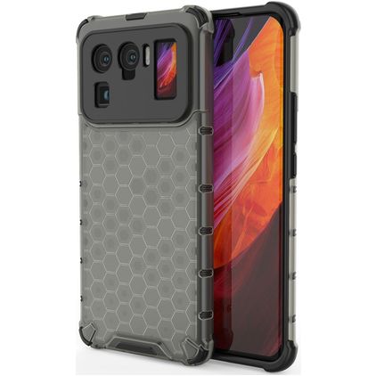 Mobigear Honeycomb Xiaomi Mi 11 Ultra Plastique rigide Coque arrière Antichoc - Noir