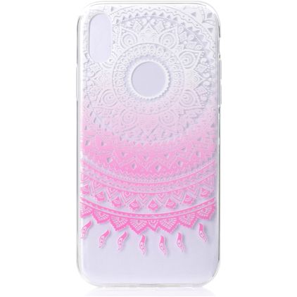 Mobigear Design Coque iPhone XS Max Coque arrière en TPU Souple - Mandala Pink