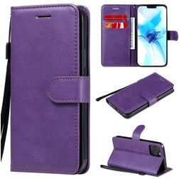 Mobigear Premium Housse iPhone 12 Pro Etui Porte-Monnaie - Violet