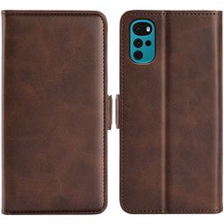 Mobigear Slim Magnet Housse Motorola Moto G22 Etui Porte-Monnaie - Marron