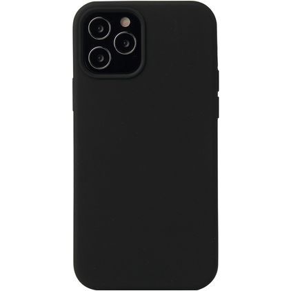 Mobigear Rubber Touch Coque iPhone 13 Mini Coque arrière en Silicone - Noir