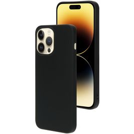 Mobiparts Coque iPhone 14 Pro Max Coque arrière en Silicone - Noir