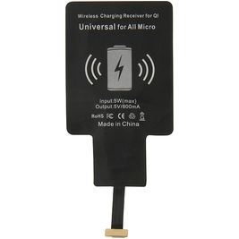 Mobigear Micro USB Receiver - Chargeur Qi Wireless 5W 1A - Noir Mobigear Micro USB Receiver - Chargeur Qi Wireless 5W 1A - Noir