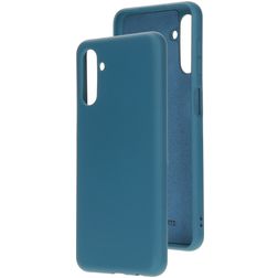 Mobiparts Coque Samsung Galaxy A13 4G Coque arrière en Silicone - Blueberry Blue