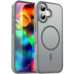 Mobigear Shockproof iPhone 17 MagSafe Plastique rigide Coque arrière - Gris