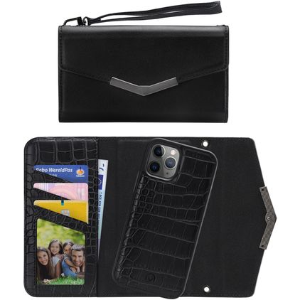 Mobilize Elegant Magnet iPhone 11 Pro Détachable 2in1 Pochette - Black Croco