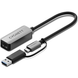 Cygnett Unite Adaptateur USB-A / USB-C vers Ethernet 0,15 mètre - Argent