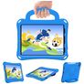 Mobigear Football Coque iPad Air 11 Pouces (2024) Coque arrière en EVA + Bandoulière + Support Amovible - Bleu