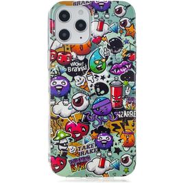 Mobigear Design Coque iPhone 12 Pro Coque arrière en TPU Souple - Graffiti Mobigear Design Coque iPhone 12 Pro Coque arrière en TPU Souple - Graffiti