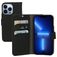 Mobiparts Saffiano Wallet Housse iPhone 13 Pro Etui Porte-Monnaie - Noir