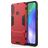 Mobigear Armor Stand Coque Huawei Y6p Coque arrière Rigide Anti-Chocs avec Support Amovible - Rouge