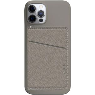 Nudient Magnet Thin - Porte Cartes en en Cuir véritable - 3 Cartes - Compatible MagSafe - Clay Beige