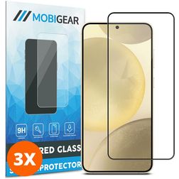 Mobigear Premium Samsung Galaxy S25 Verre trempé Protection d'écran - Compatible Coque (Lot de 3)
