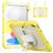 Mobigear SureGrip Xtreme Coque iPad 10 (2022) Coque arrière en Plastique rigide,Silicone + Bandoulière + Support Amovible - Jaune
