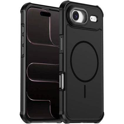 Mobigear Airbag Shockproof Coque iPhone Air MagSafe Coque arrière Rigide Anti-Chocs - Noir