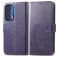 Mobigear Clover Housse Motorola Edge (2021) Etui Porte-Monnaie - Violet