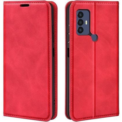 Mobigear Retro Slim Housse TCL 305 Etui Porte-Monnaie - Rouge
