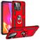Mobigear Armor Ring Xiaomi Redmi 10C Plastique rigide Coque arrière Antichoc avec bague de maintien - Rouge