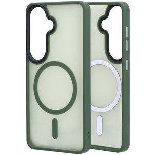 Mobiparts Hardcover Coque Samsung Galaxy S26 MagSafe Coque arrière Rigide - Satin Green