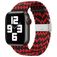 Mobigear Braided Bracelet Nylon Apple Watch Fermeture à pince - 42/41/40/38 mm - Noir / Rouge