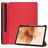Mobigear Tri-Fold Gel Coque Samsung Galaxy Tab S7 FE Etui en TPU,Similicuir + Porte-crayon - Rouge