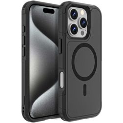 Mobigear Traveller Coque iPhone 16 Pro MagSafe Coque arrière Rigide Anti-Chocs - Noir