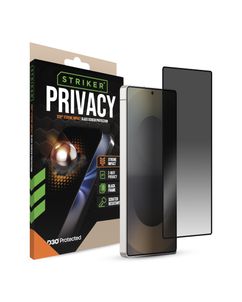 Striker Xtreme Impact Privacy Samsung Galaxy S25 Ultra Verre trempé Protection d'écran Confidentialité - Compatible Coque - Noir