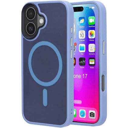 Mobiparts Hardcover iPhone 17 MagSafe Plastique rigide Coque arrière - Satin Light Blue