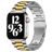 Mobigear Antwerp Bracelet Acier pour Apple Watch Fermeture boucle déployante - 49/46/45/44 mm - Or / Argent