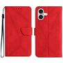 Mobigear Stitch Housse iPhone 17 Etui Porte-Monnaie - Rouge