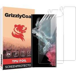 GrizzlyCoat Samsung Galaxy S22 Ultra Hydrogel TPU Protection d'écran - Compatible Coque + Cadre d'installation (Lot de 2)