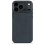 Decoded Coque iPhone 17 Pro Coque arrière en Cuir Véritable Anti-Chocs - Navy Shadow