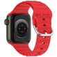 Mobigear Bumpy Bracelet Silicone Apple Watch Fermeture boucle ardillon - 49/46/45/44 mm - Rouge