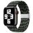 Mobigear Braided Bracelet Nylon Apple Watch Fermeture à pince - 49/46/45/44 mm - Noir / Vert
