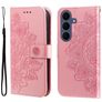 Mobigear Flowers Housse Samsung Galaxy S26 FE Etui Porte-Monnaie - Rose doré