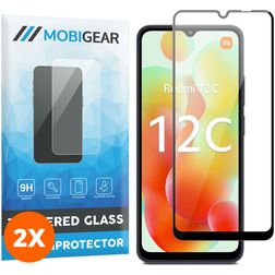 Mobigear Premium Xiaomi Redmi 12C Verre trempé Protection d'écran - Compatible Coque (Lot de 2)