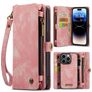 Caseme 008 Housse iPhone 14 Pro Etui avec Coque Détachable Porte-Monnaie - Rose